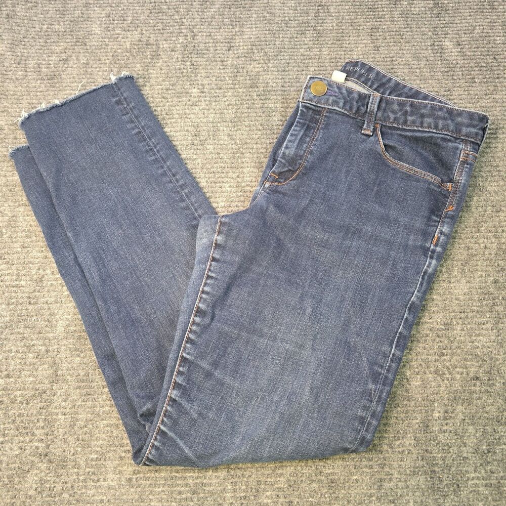 Banana Republic Mid Rise Skinny Jeans Size 30/10 Inseam 28 Rise 9" Dark Wash